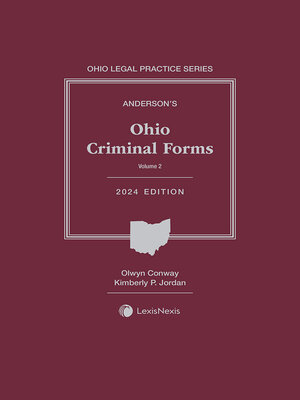 cover image of Anderson's Ohio Criminal Forms